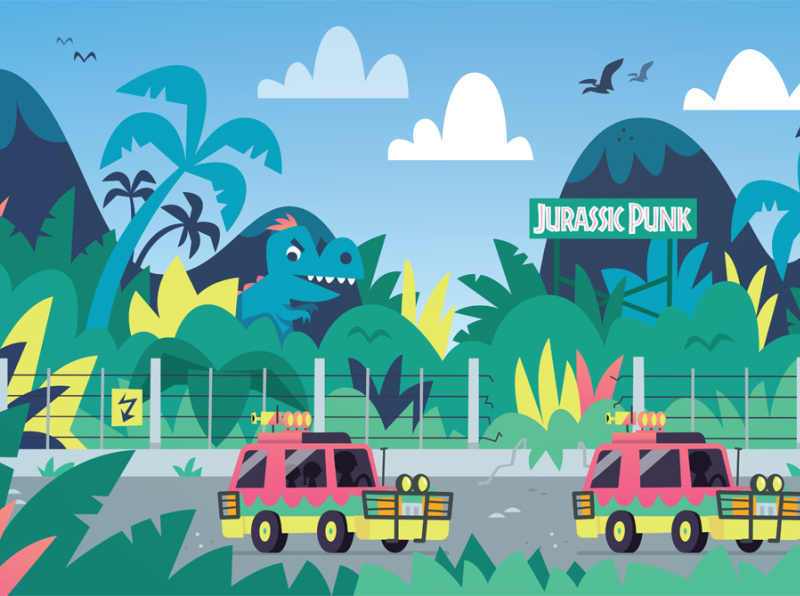 Jurassicpunk By Eva Galesloot Skwirrol On Dribbble