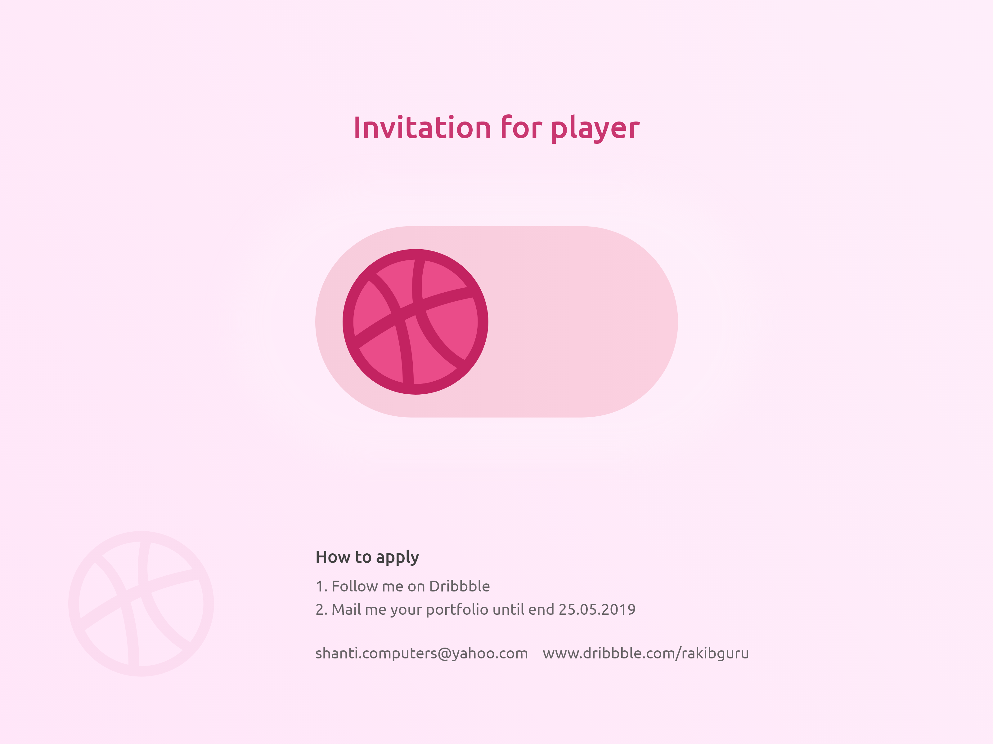 Dribbble Invitation