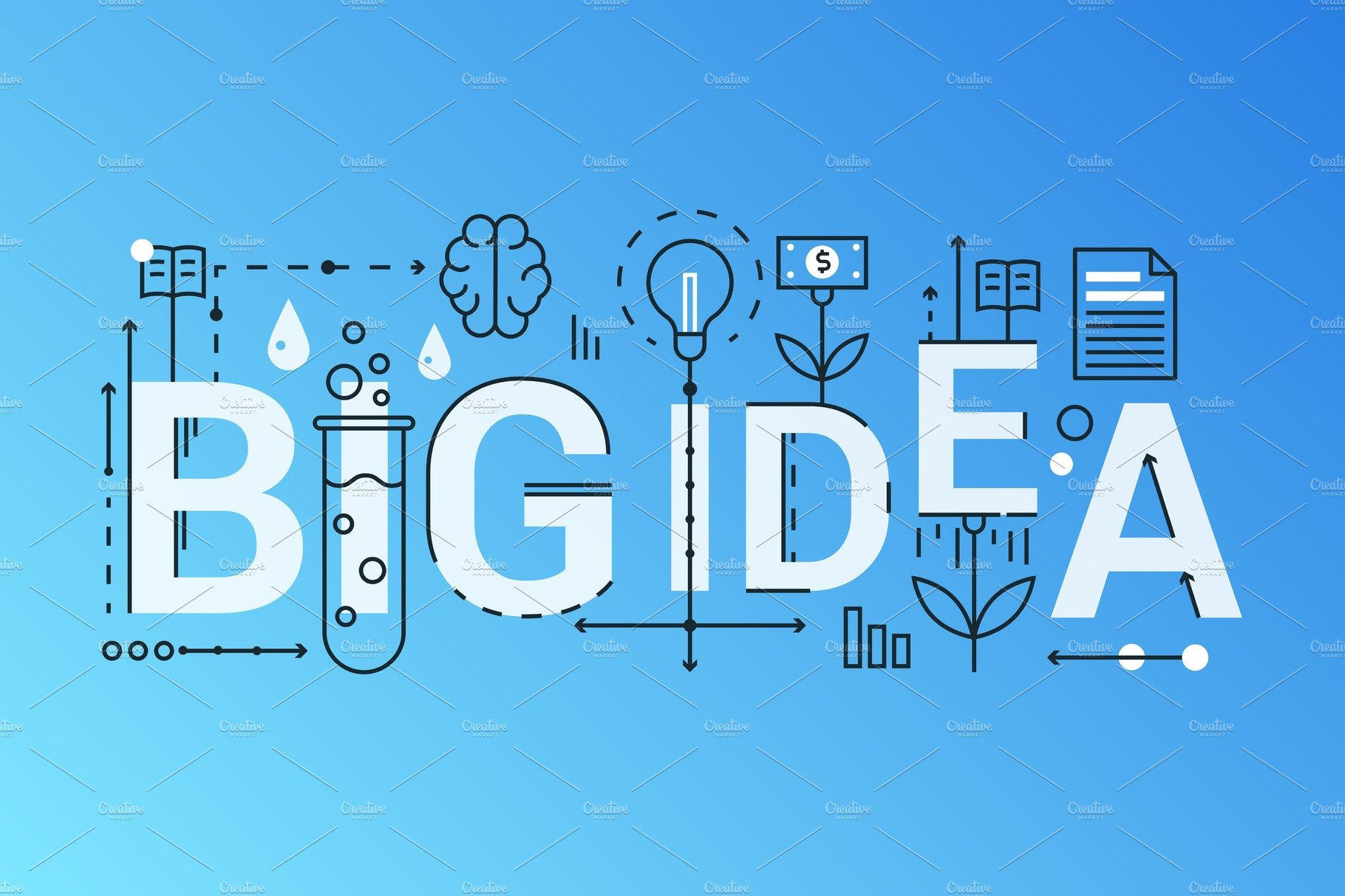 Big Idea Word Concept Template By Lemberg Vector On Dribbble