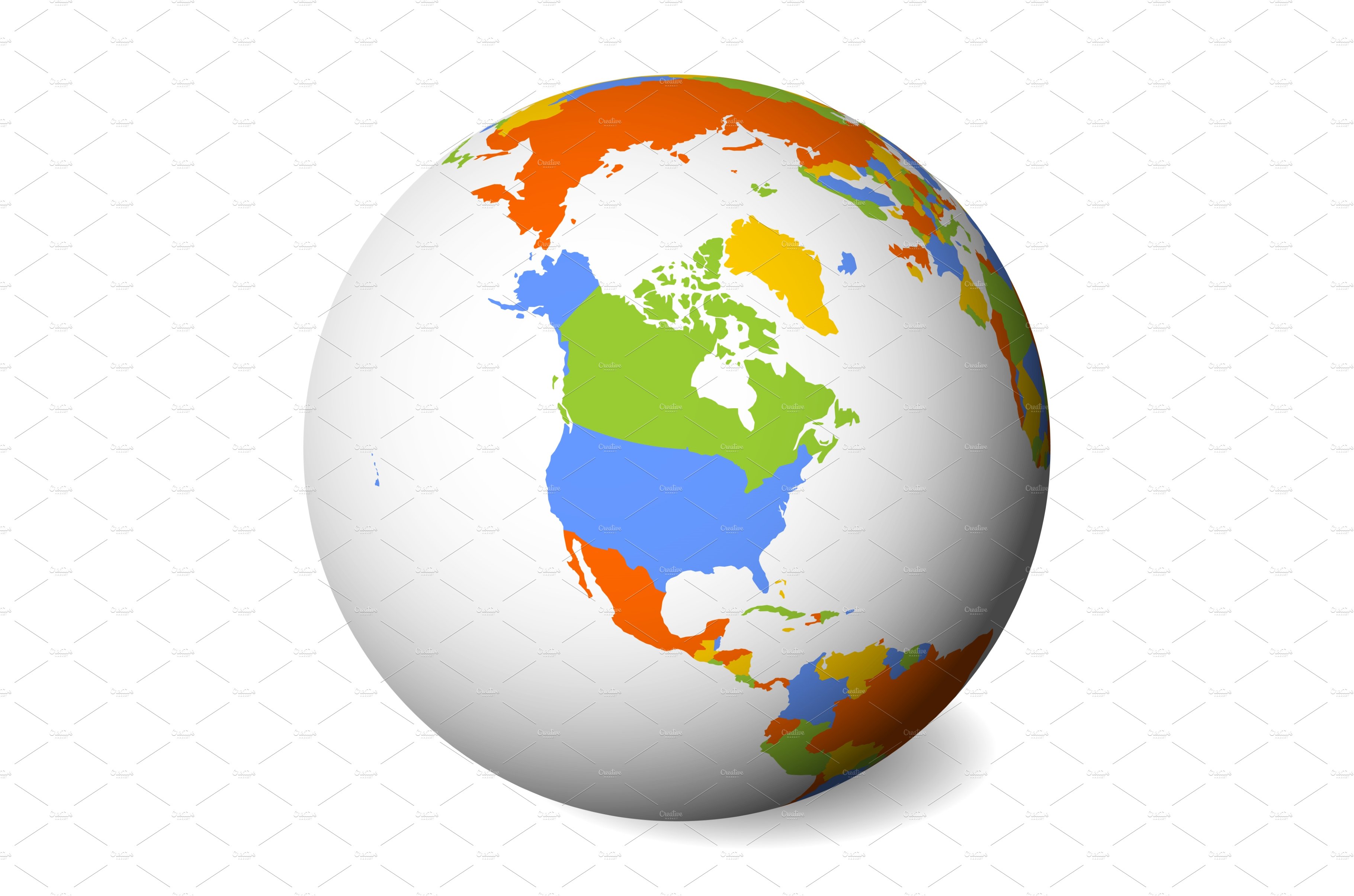 Blank Political Map Of North America By Petr Pol K On Dribbble