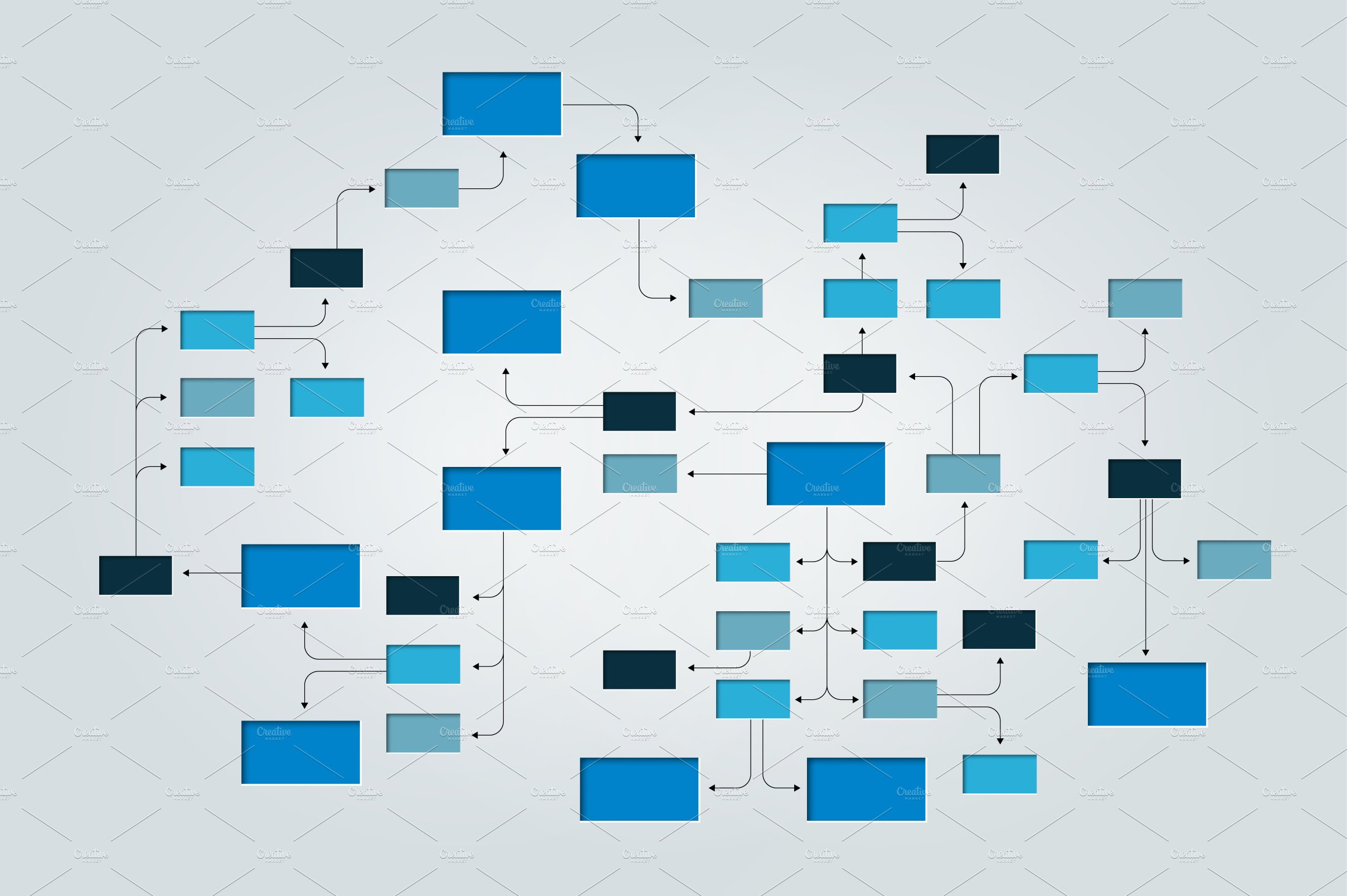 Mega Mind Map Flowchart Infographic By Vectoran On Dribbble