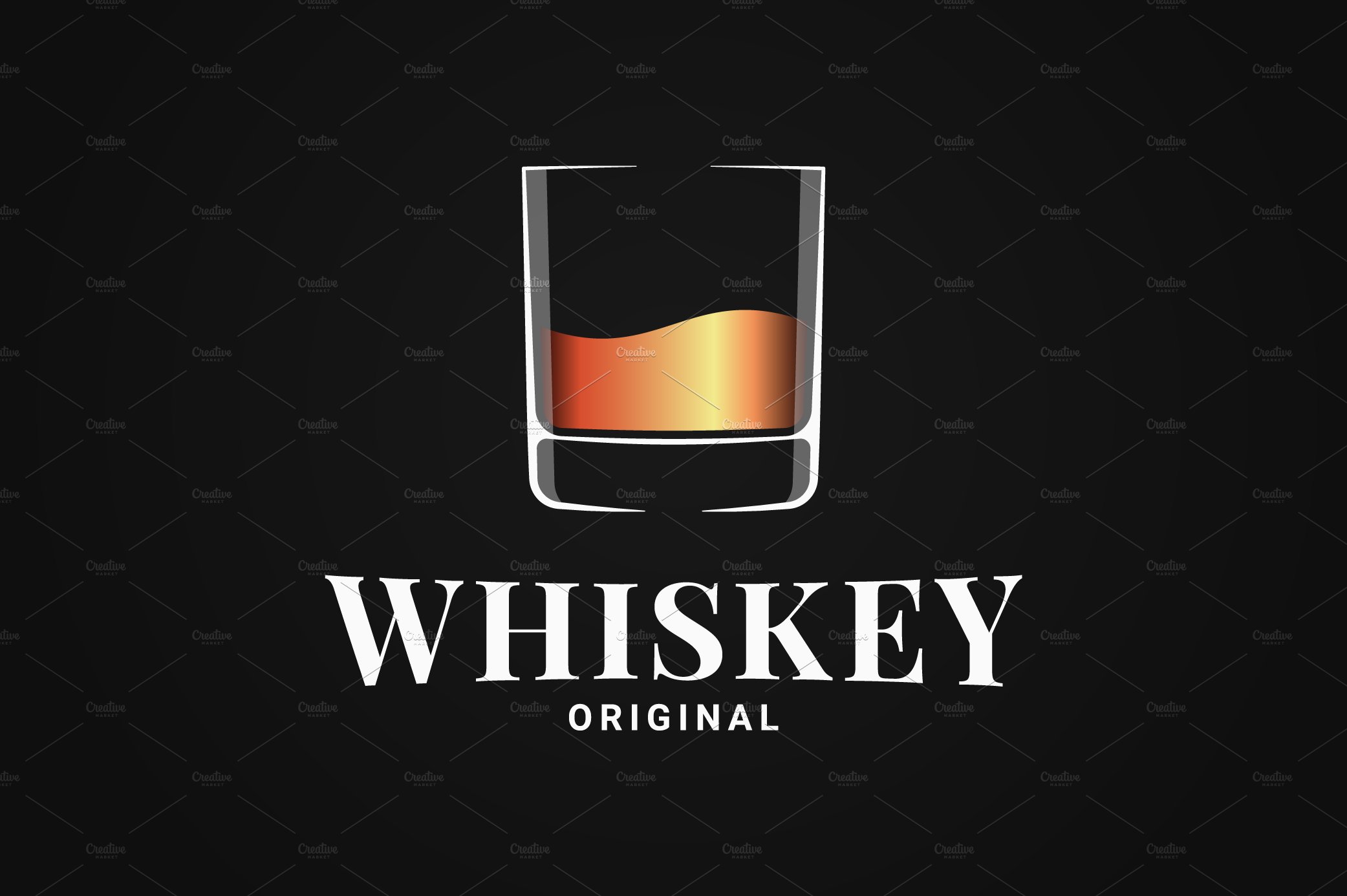 Whiskey Glass Logo Golden Whiskey By Pushkarevskyy On Dribbble