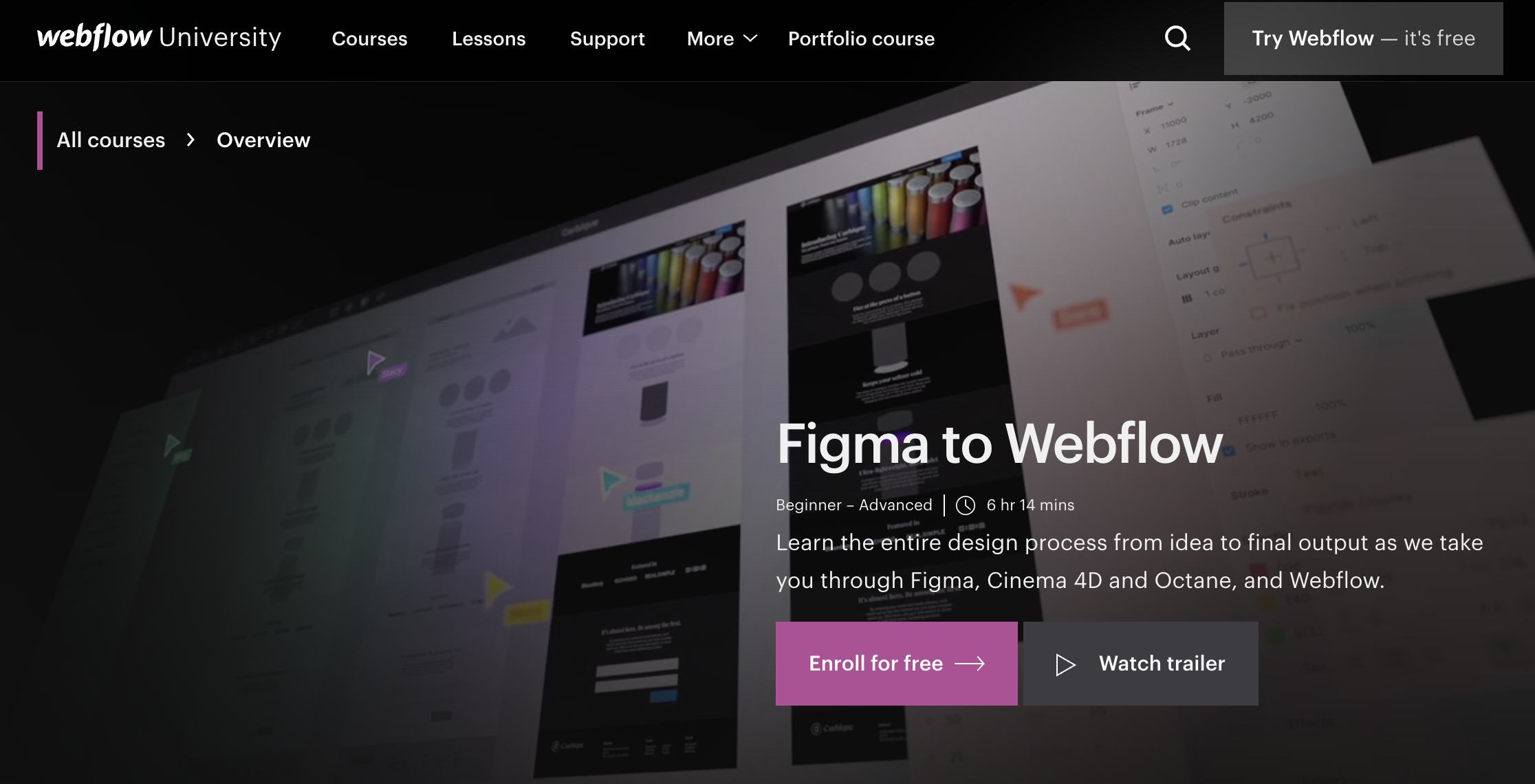 webflow figma course