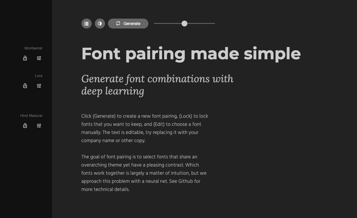 font pairing generator