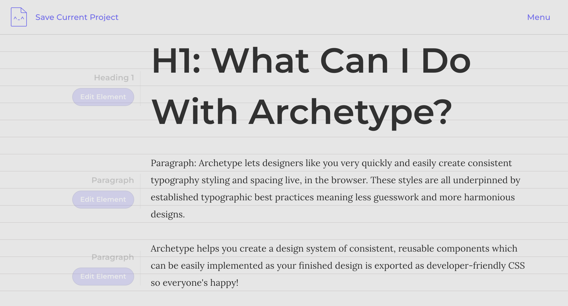 Archetype font pairing app