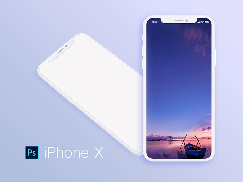 white iphone x template