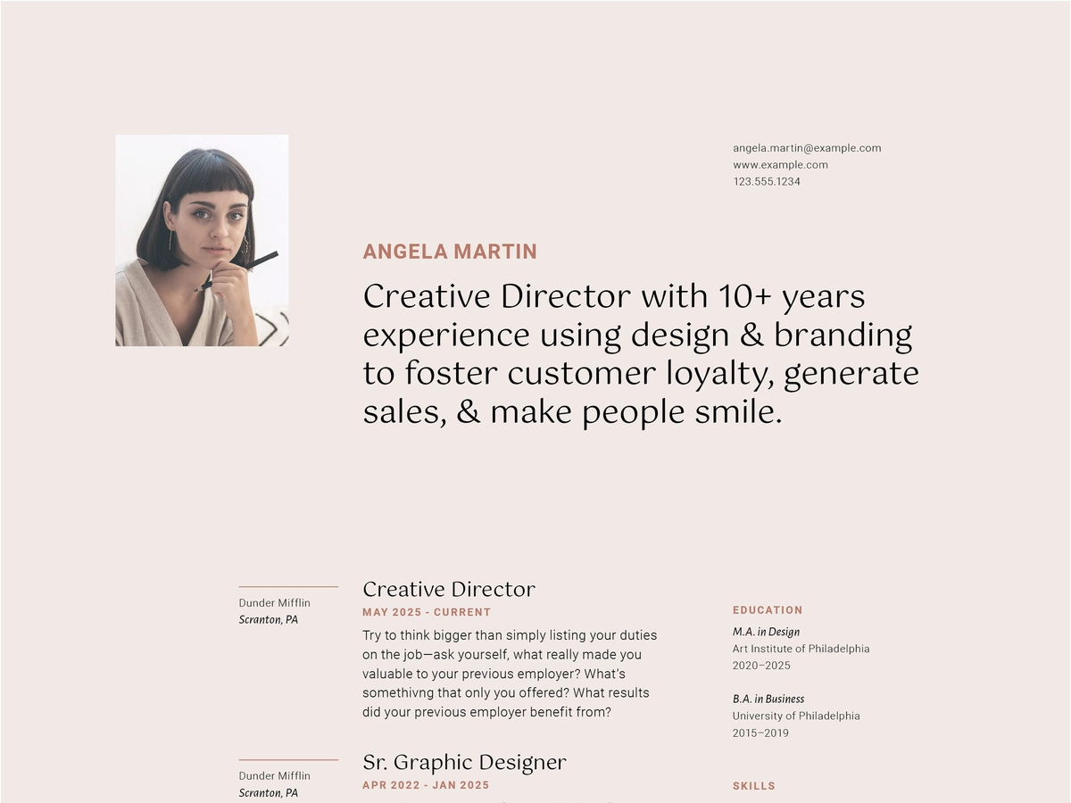 beautiful graphic designer resume template