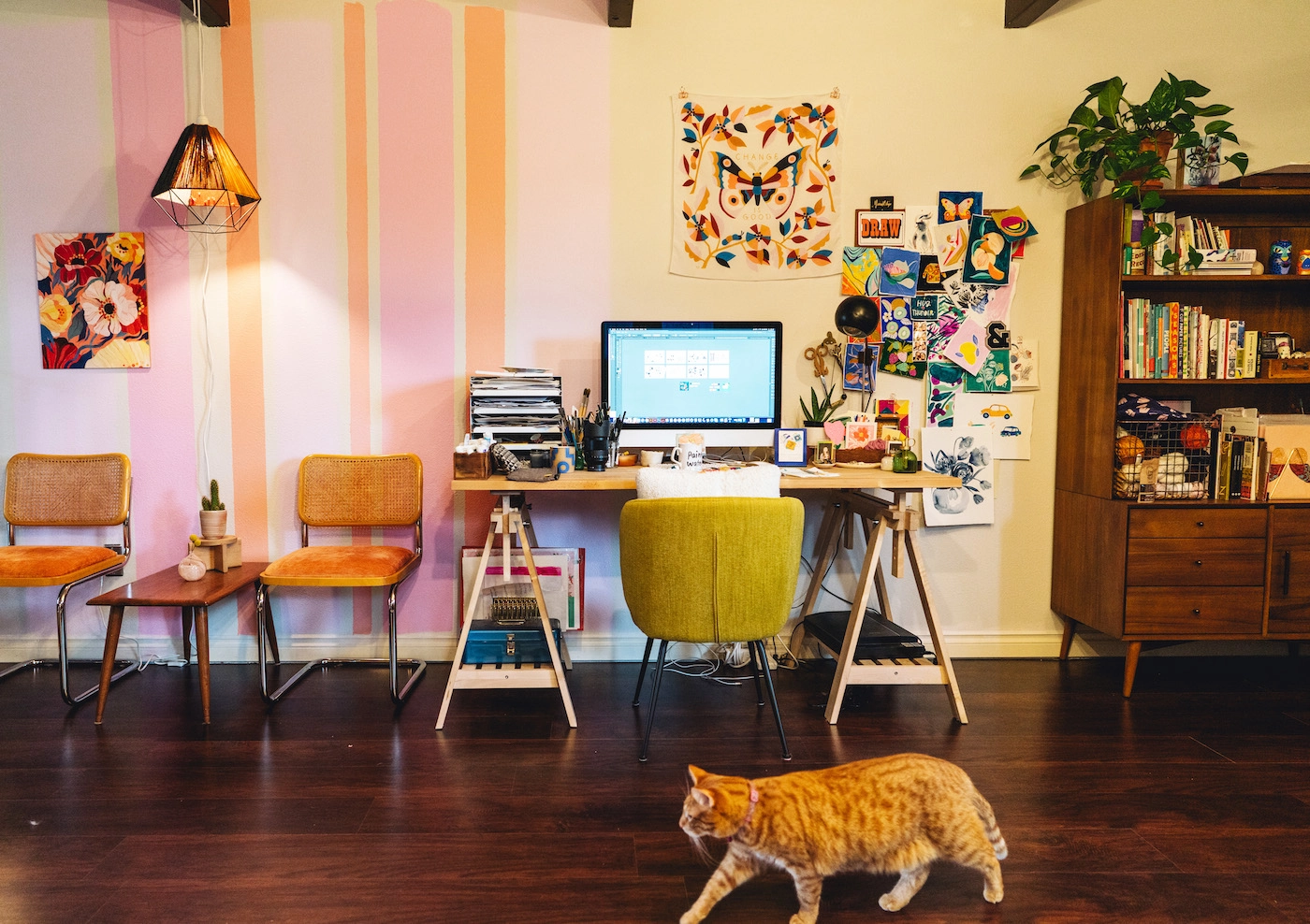 Freelance Graphic Designer home office