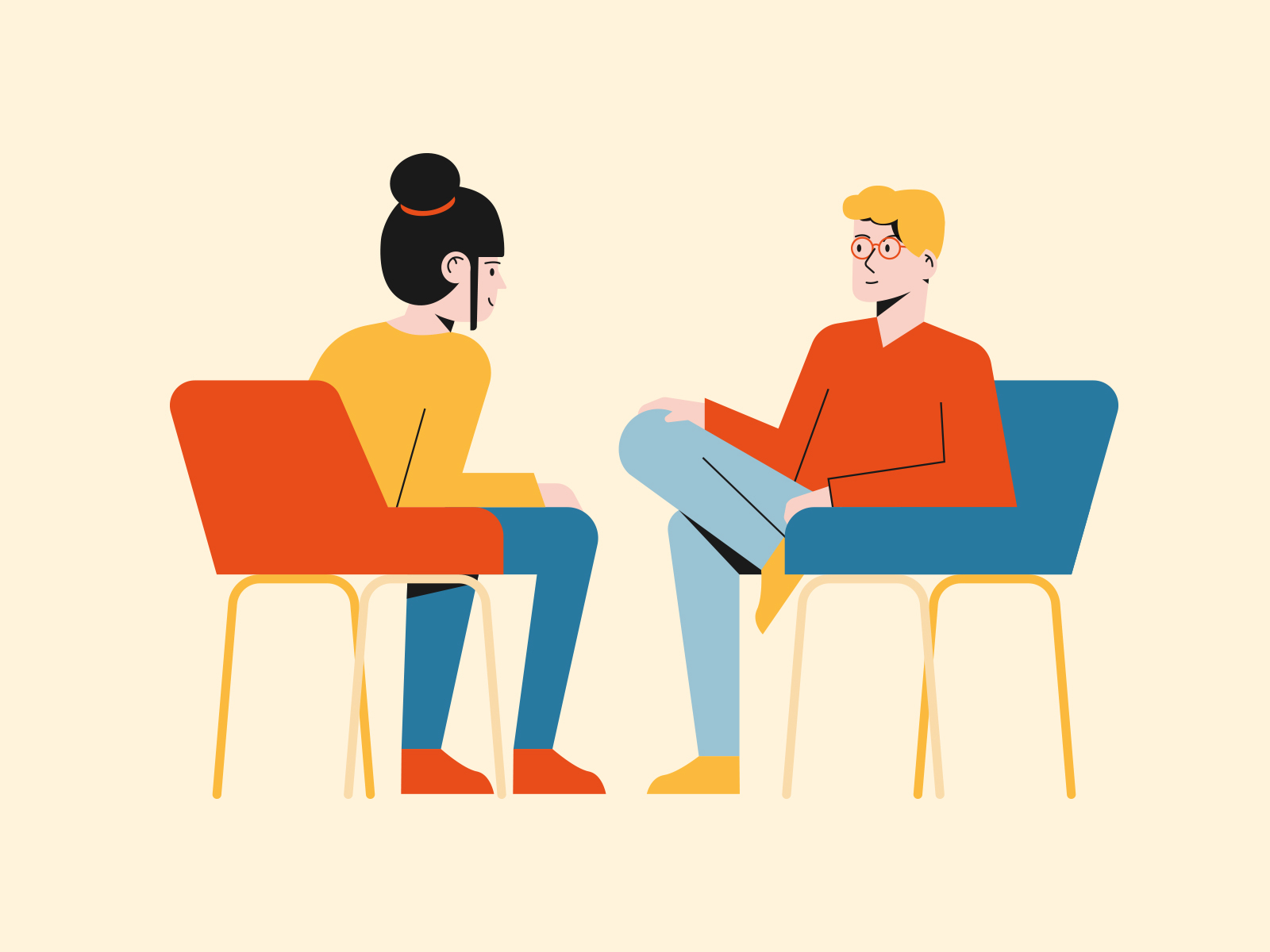 illustration of a job interview