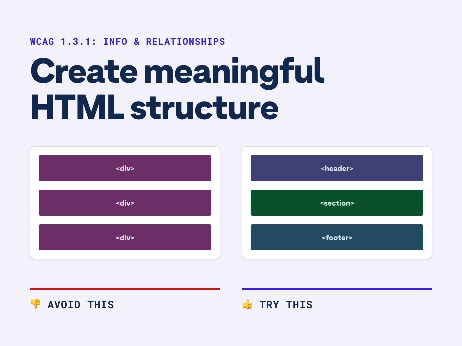 accessible web design html structure