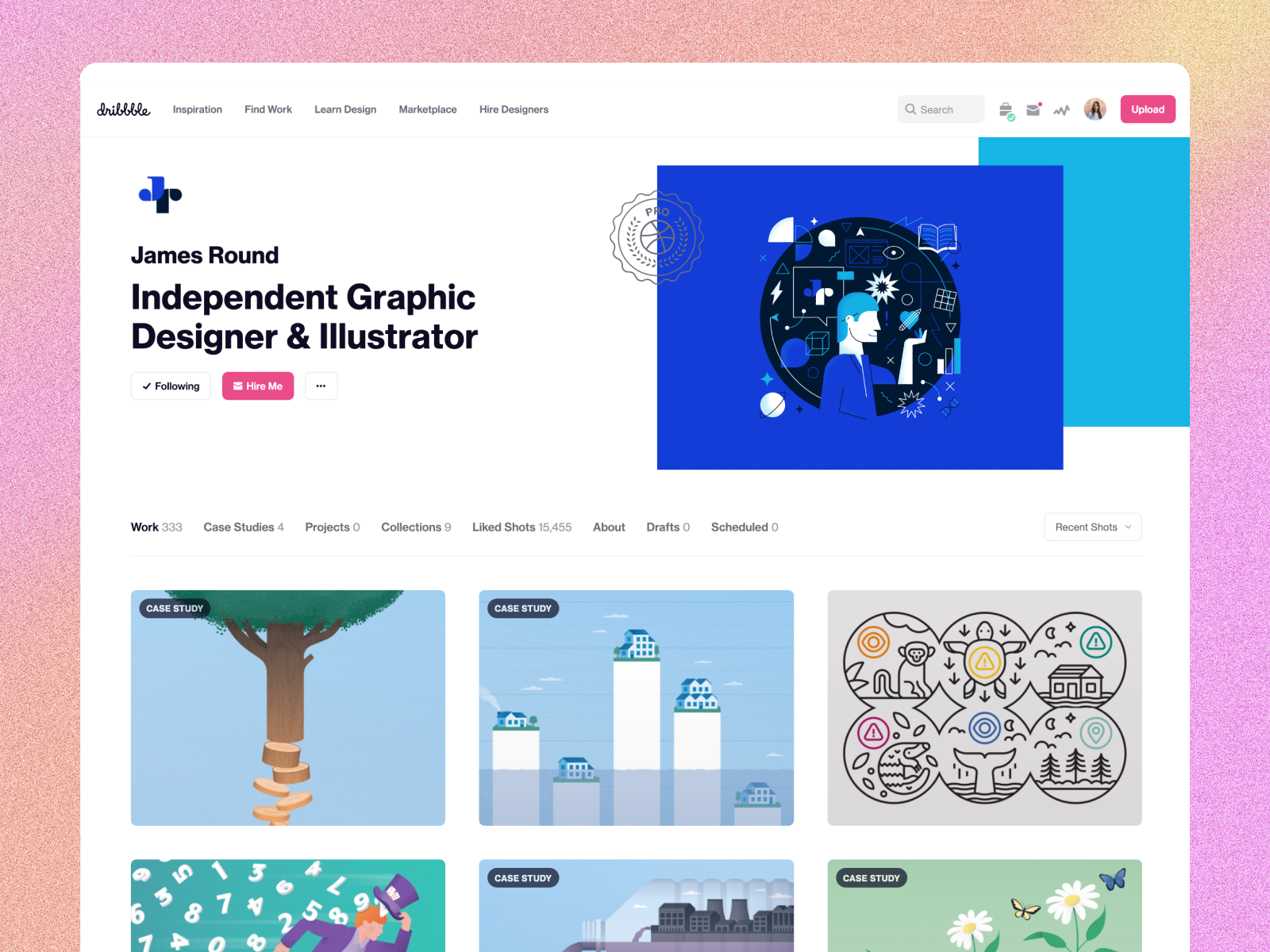 illustration portfolio website example