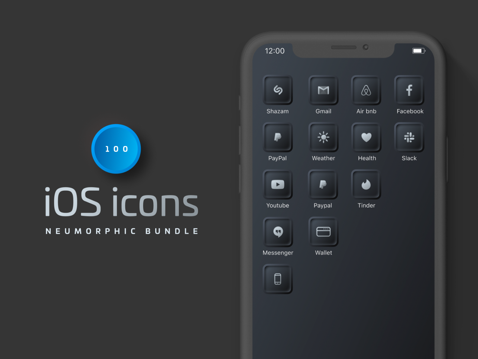 neumorphic ios icons
