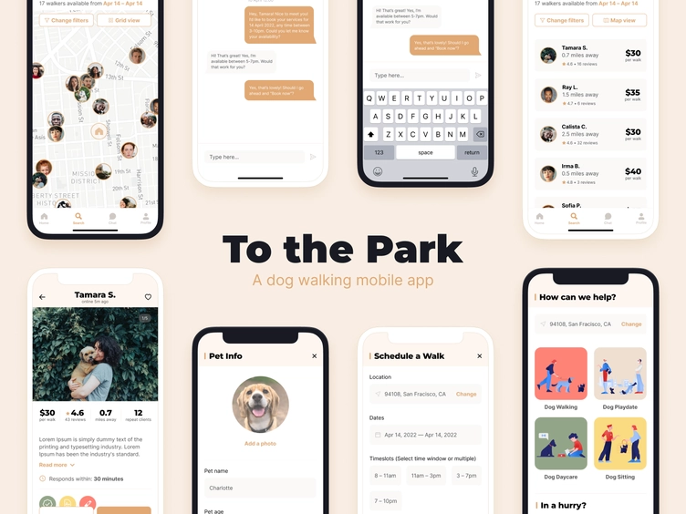 dog walking app product design case study