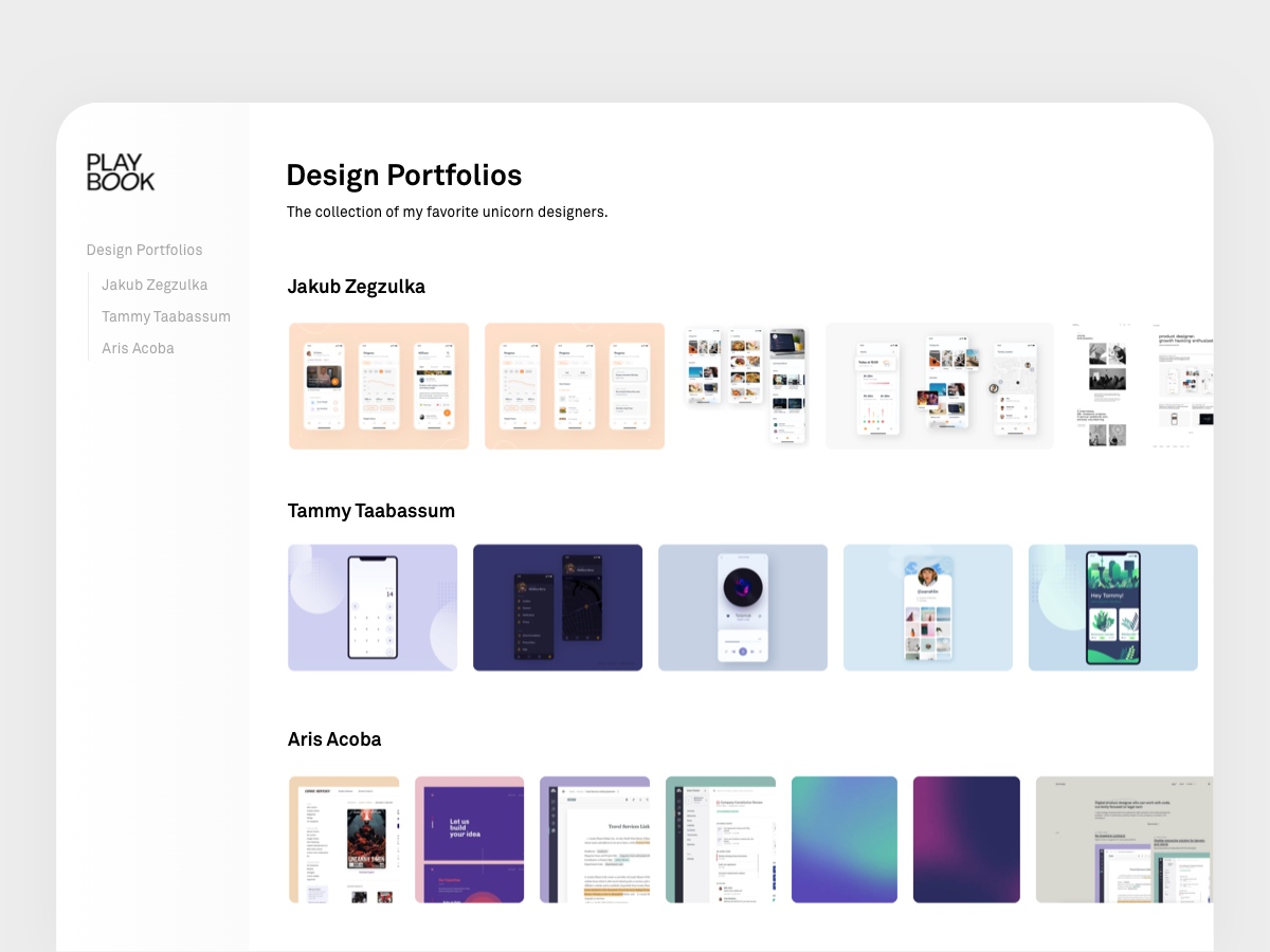 graphic design portfolio for start up