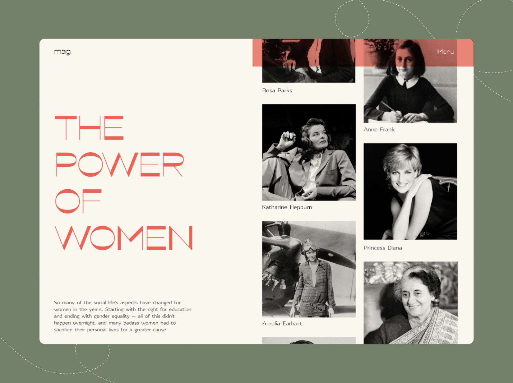 Powerful Women Website Gallery by tubik