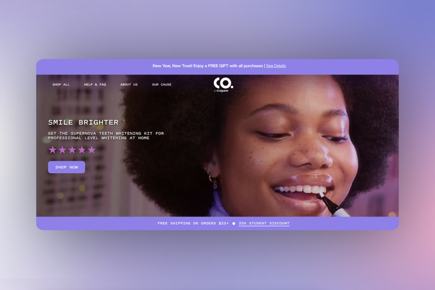 Screenshot: CO. by Colgate website