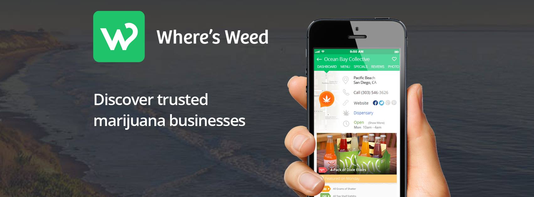 UI/UX designer at cannabis tech company! at Where's Weed - - Dribbble ...
