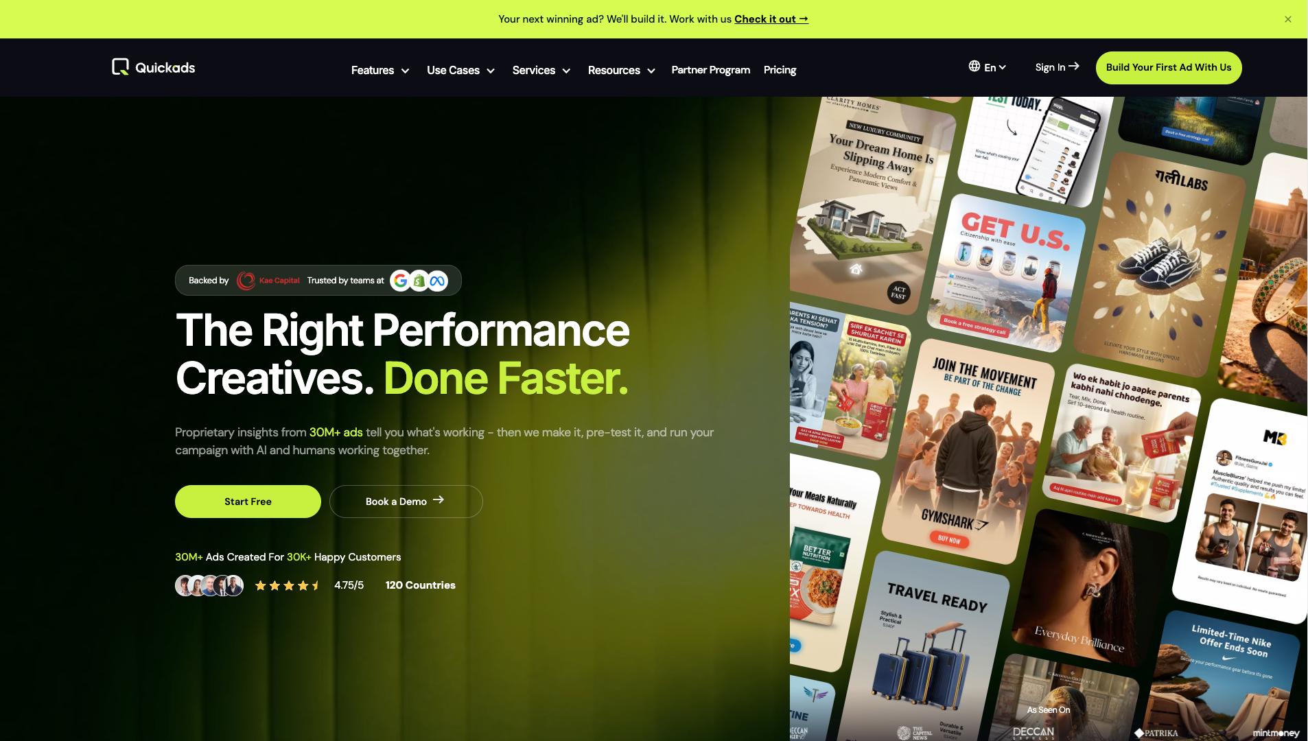 QuickAds Homepage