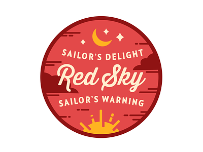 Red Sky Patch advencher patch vector