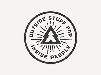 Outside stuff for inside people advencher illustration seal stamp vector