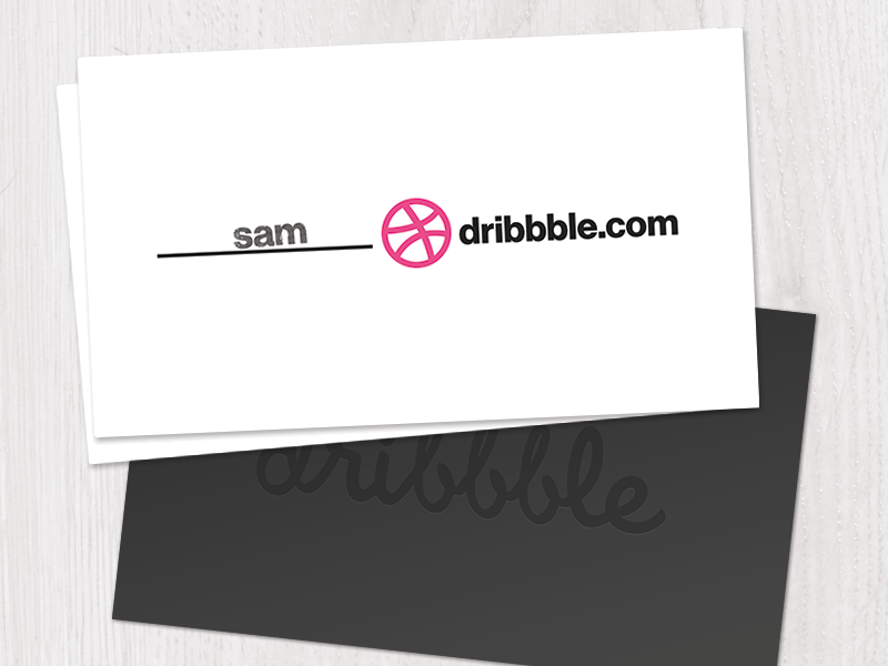Front & Back dribbble businesscard neuehaasgrotesk