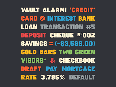 Vault Alarm Test font sanserif simplebits type typedesign typeface vaultalarm