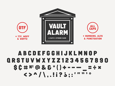 Introducing Vault Alarm advencher font simplebits type typedesign typography vaultalarm