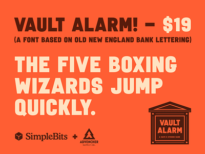 Vault Alarm! font simplebits type typedesign typography vaultalarm