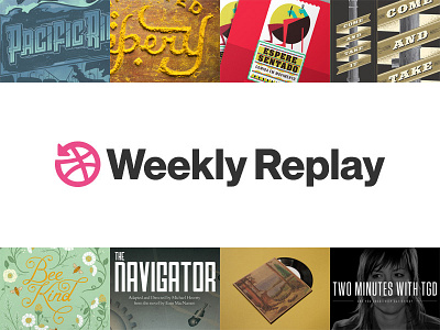 Weekly Replay dribbble logo neuehaasgrotesk weeklyreplay