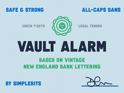 Vault Alarm font font sans-serif simplebits typedesign