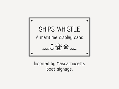 Ships Whistle font monoline sanserif simplebits typedesign