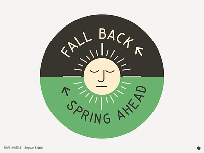 Fall Back, Spring Ahead font shipswhistle simplebits sun vector
