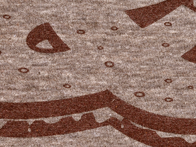 Printed ampersandwich brown design shirt silkscreen triblend