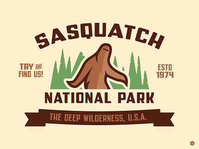 Parkly vector illustration sasquatch bigfoot nationalpark parkly typedesign font simplebits