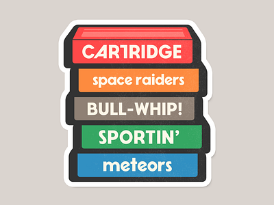 Cartridge font sticker cartridge font simplebits sticker type typography video games