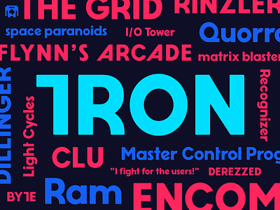 TRON 1980s font simplebits tron type typedesign typeface