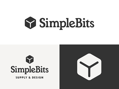 "New" SimpleBits Logo branding custom lettering logo simplebits type