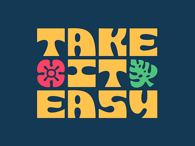 Take It Easy blocky font simplebits type typedesign