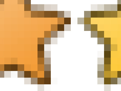 Stars holding hands gold icons orange pixels stars yellow