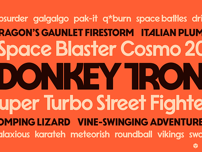 Donkey Tron cartridge font retro simplebits type typedesign