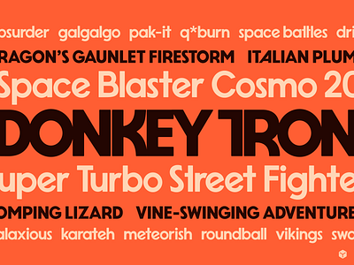 Donkey Tron cartridge font retro simplebits type typedesign