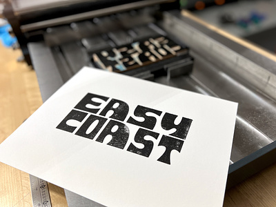 Easy Coast Print easycoast font letterpress simplebits type typedesign woodtype