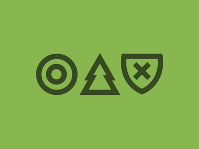 Adventure glyphs icons logo mark thicklines