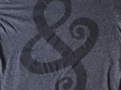 Fabric'd ampersand black custom printed shop simplebits tee tshirt