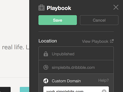 Customize dribbble playbook portfolio website