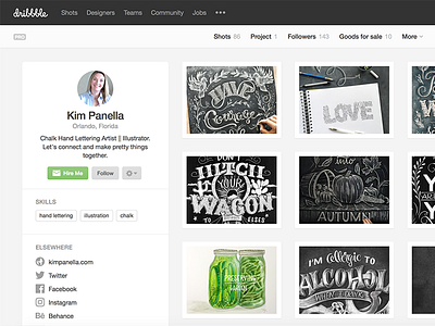 Profiles with a side of information dribbble layout profile ui