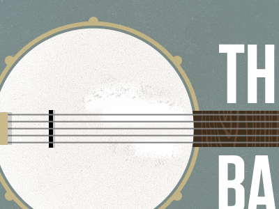 TH BA banjo blue illustration photoshop slide tungsten type vector