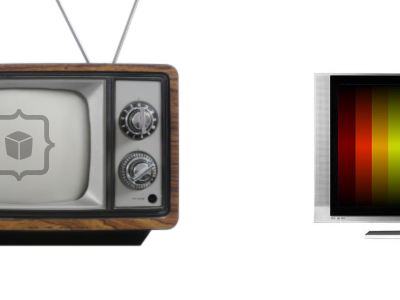 Progressive enrichment, 30 years ago. keynote logo progressive enrichment rabbitears simplebits television tv