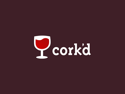 Cork'd branding logo wine