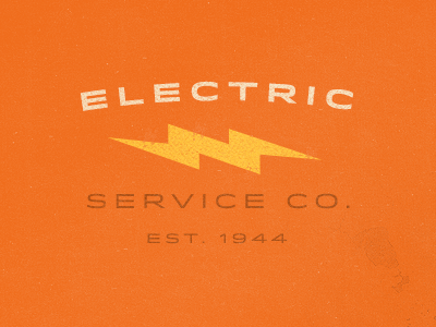 Electric Service Co. bolt fun hfj idlewild logo manholecover orange